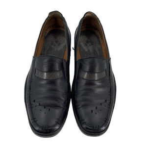 Michael Toschi Mach 8284 Leather Driving Shoes Mens 9 No‎ Insoles Black Italy